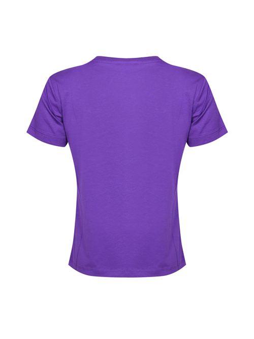 T-shirt con ricamo gioiello Nambrone in cotone Viola PINKO | 103320 A2RNW79